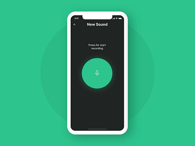 Tone Adding a New Sound animation app dark ui principle