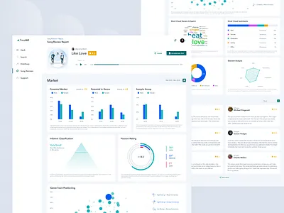Song Review Report Web Page analytics chart clean design digital fireart fireart studio product ui ux