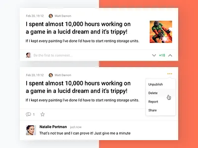 Article preview for tjournal.ru component design interface media news ui user experience ux web website