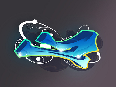 Letter Z graffiti illustration logo typography vector