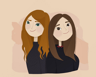 Girls character girl illustration people person photoshop self portrait