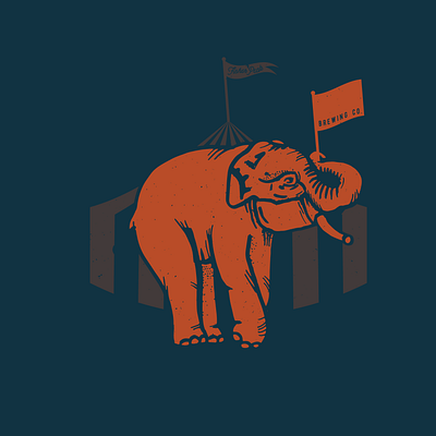 WIP - Elephant Illustration brewery brewing company illustration vintage