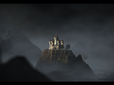 mystic castle castle cinema 4d dark medieval mystic