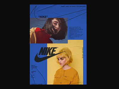 Nike / Off-White a4 branding fashion fashion brand fashion design hypebeast layout minimal modern nike off white offwhite oldschool paper poster vintage wrinkle