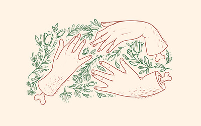 Garden digitalart drawing flower garden hand herb illustration nature sketch