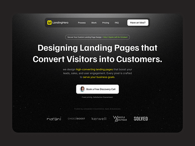 Landing Page Design agency animation design landingpage ui uiux web webdesign website