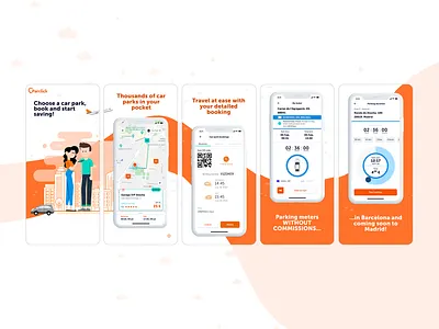 Parclick | Screenshots App Store app parking parking app playstore uidesign uxdesign