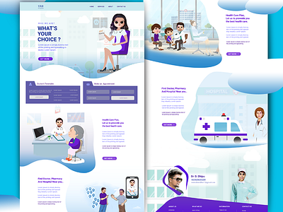 HOSPITAL WEBSITE clinic deepa illustration inspire uxd ui uiux design uxd uxd technologies website