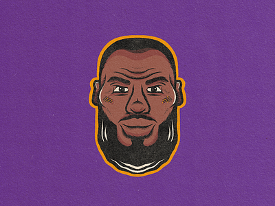 LeBron James basketball face nba portrait procreate sports sports design