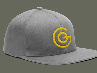 GO 2020 GO apparel branding custom type hat mockup monogram typography yellow