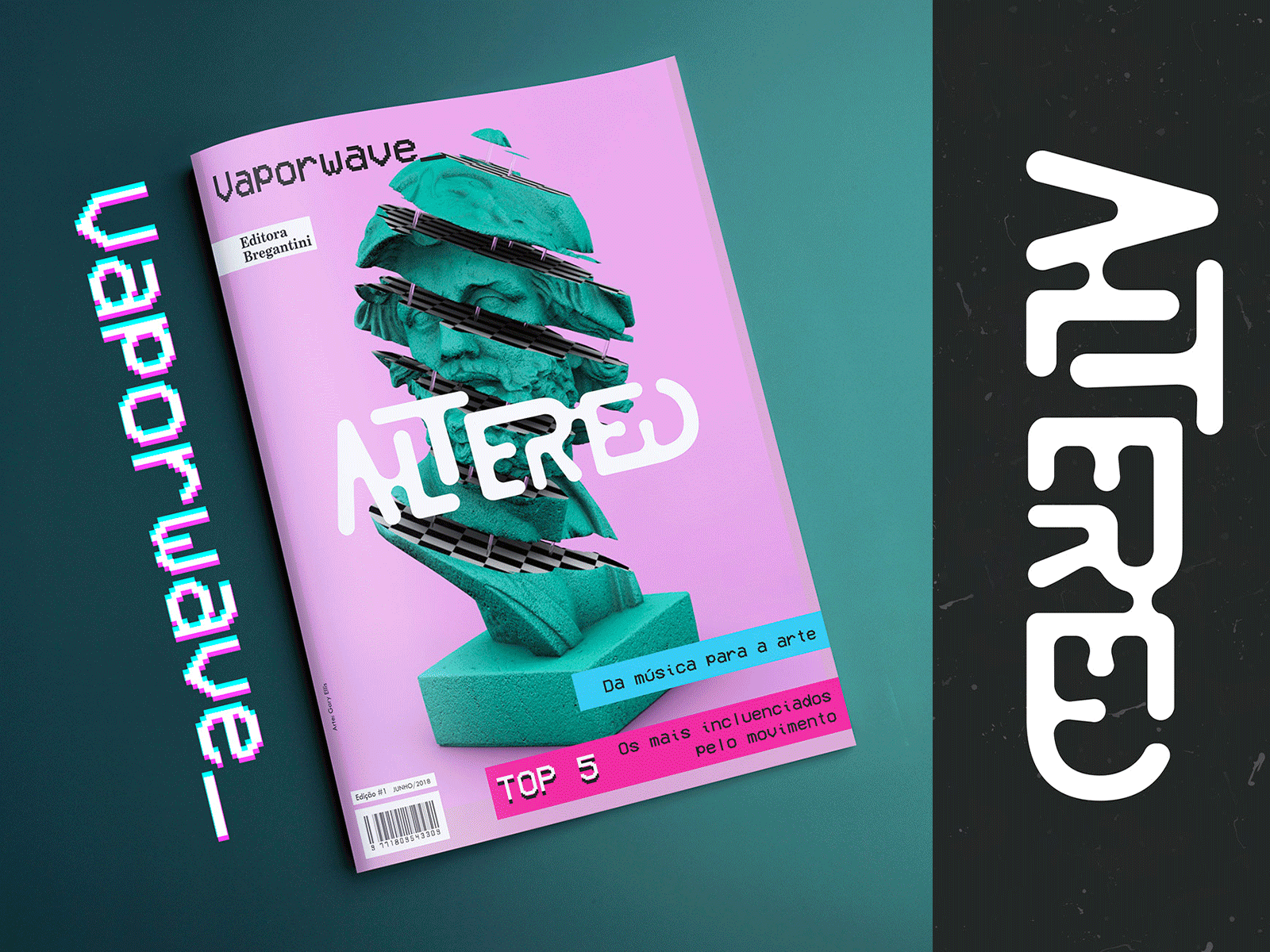 'Altered' Magazine Cover Concept aesthetic aesthetics bioshock branding concept cyberpunk futuristic geek issue layout logo magazine magazine cover pop culture steampunk underground vaporwave