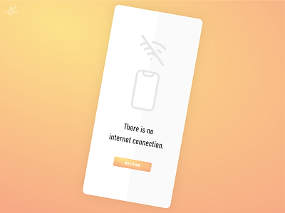 No internet connection · Screen concept app app design concept connection design ios mobile modern no internet phone reload screen ui ui design ux ux design