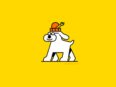 Art Dog artist beanie character character design dog editorial illustration karenyoojin minimal paintbrush