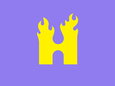 36 Days of Type / H 36 days of type 36daysoftype 36daysoftype08 fire flames graphic design hot lettering logo type typography vector werock yellow