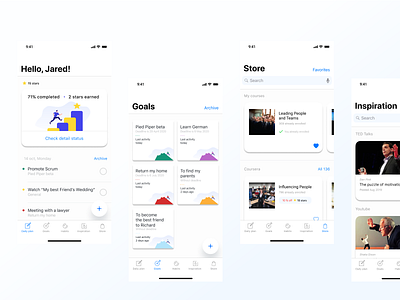 Goal Tracker app design figma userinterface ux uxui uxuidesign