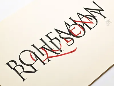 Bohemian Rhapsody calligraphy poster calligraphy classic rock handmade queen rock poster