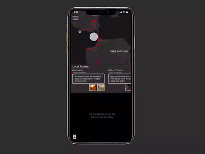 Where should we hike next? animated app dailyui dailyuichallenge dark theme dark ui design fun smartwatch social app typography ui uidesign uiux