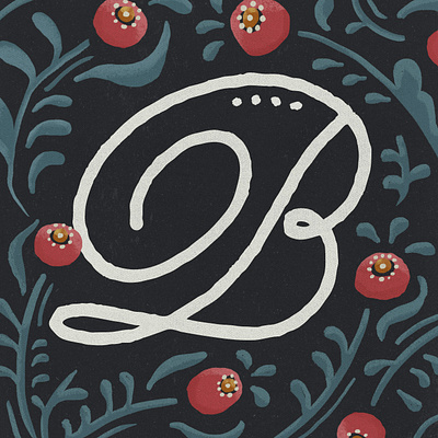 B design illustration lettering rosemaling typography