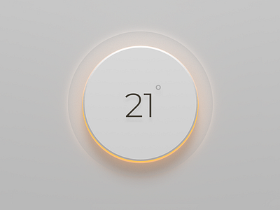 Thermostat lights skeumorphism ui wip