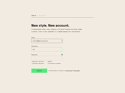 Signup - daily UI 001 daily ui dailyui form signup ui webdesign