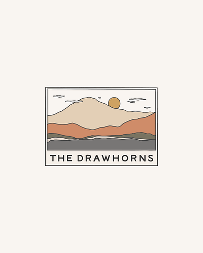 The Drawhorns Logo Design brand branding design drawing hand lettering illustration logo photographer photography typography