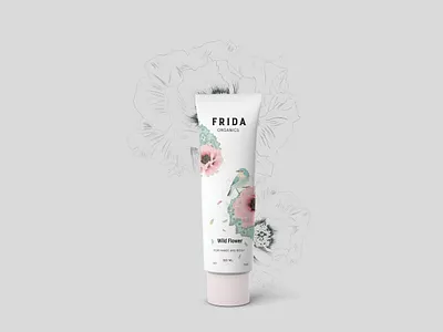 Packaging design (hand and body cream) bird branding cream design flowers illustraion packaging photoshop tube