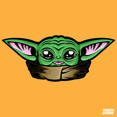 Star Wars Baby Yoda Illustration apparel art baby yoda design illustration illustrator mando merchandise product star wars star wars art stickers the mandalorian vector vector art vector illustration