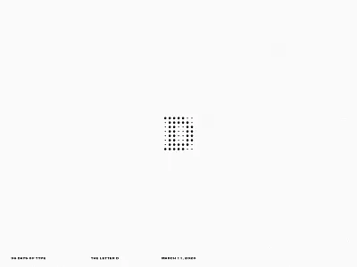 36 Days of Type D 36daysoftype 36daysoftype4 dots type typedesign typography