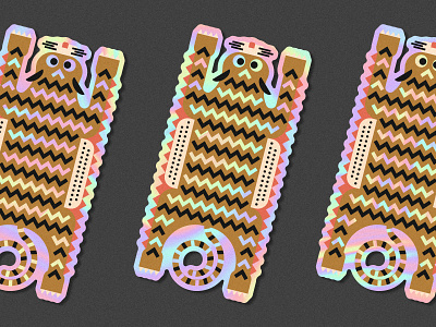 Night Cat cat holographic holographic foil kitty night cat shiny kitty tiger tigers