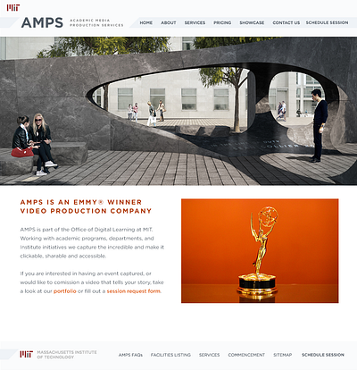 AMPS - MIT Site Design marketing site web design website design