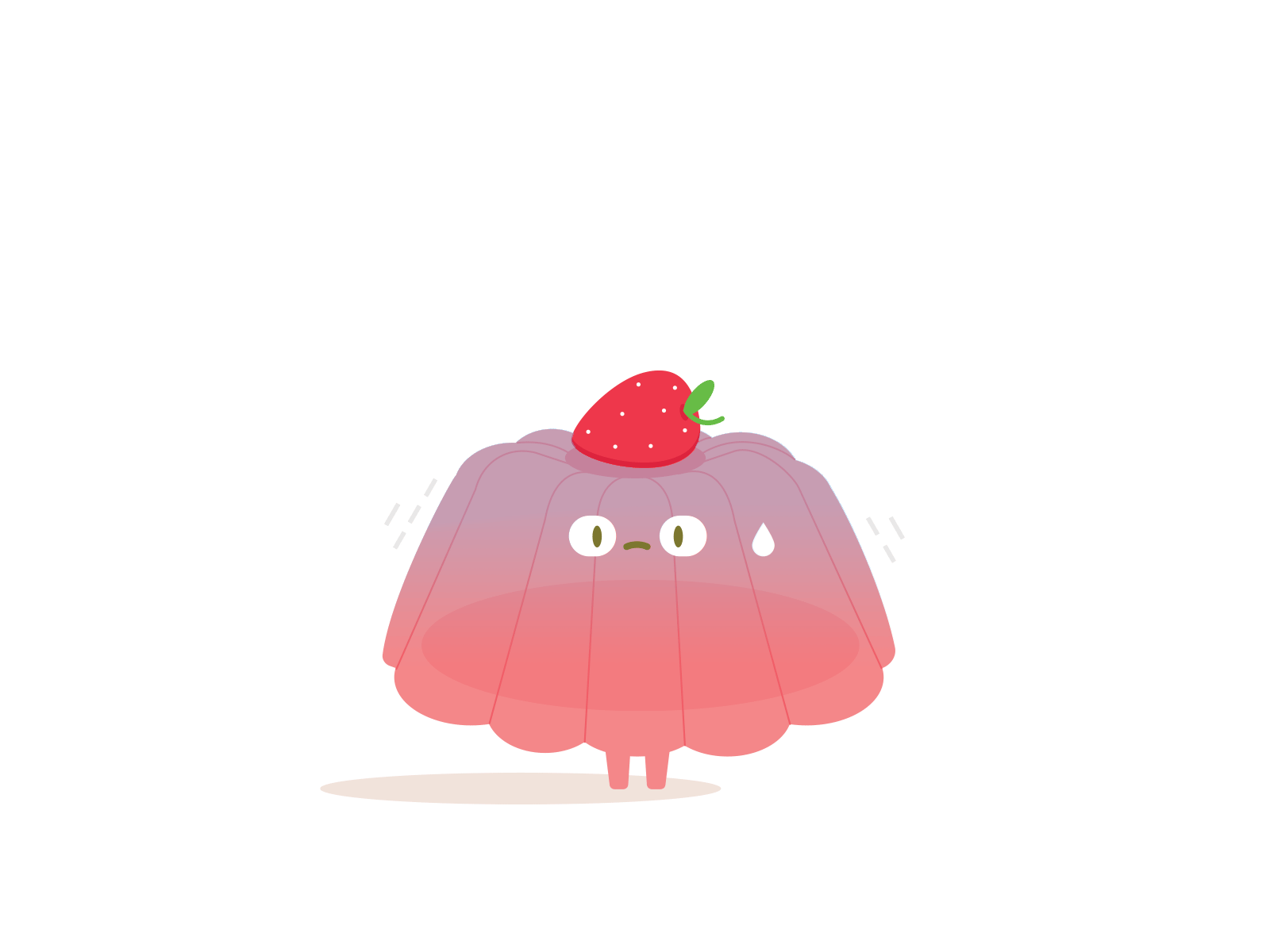 Nervous Pudding diner food illustration jello