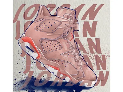 Typography and sneakers branding design drawing illustration photoshop streetwear watercolor