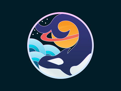 🌌🐋 design illustration whale