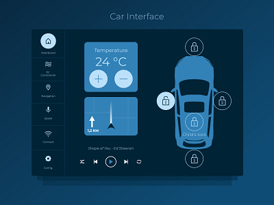 Car Interface adobe xd car car interface dailyui design flat product design ui ux xd