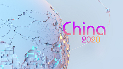 China/2020 2020 design hud map white world