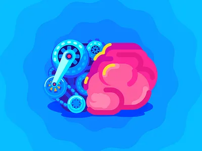 Invention art artist brain character design flat illustration illustration art illustrator vector