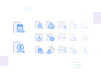 Anasen: Web-App Icons (Part 5/8) analysis app case data design icon processing set study ui web website