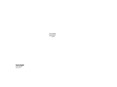 SORRY 01 bodoni cleveism contrast daily poster dailyposter design flat graphic graphic design graphicdesign im sorry lazy design monochrome simple sorry type typo typogaphy typographic typography
