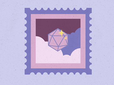 d20 stamp clouds d20 design dice dnd dungeonsanddragons graphic design pink polyhedral dice purple stamp sticker texture vector