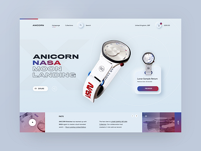 Neumorphic Anicorn Watches desktop app - light mode designtrends lightui neumorphic neumorphism skeumorphic skeuomorphism ui ux watch