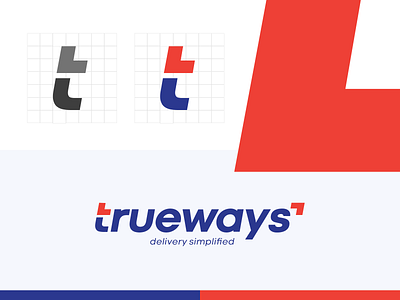 Trueways - logistic company logo branding branding design delivery app delivery logo delivery service logistics logo logo design concept logo designer logotype trasport ux