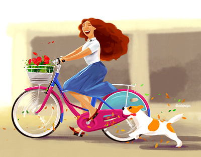 Cycling art artist character design digitalart drawing illustration painting