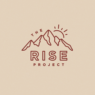 The Rise Project brand branding design graphic design identity illustration logo mountains rise sun sunrise the rise project