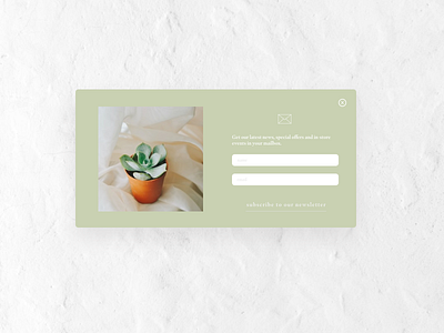 Daliy UI #016 pop up dailyui green soft ui