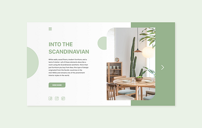 First ever UI Design: Scandinavian interior website design ui web