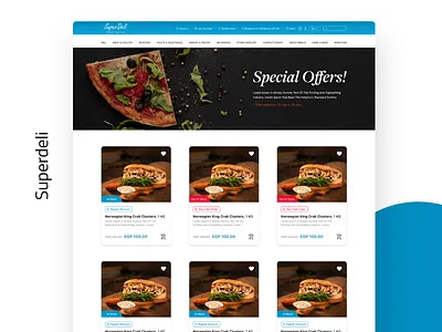 SuperDeli design offers product special offer website website concept website design