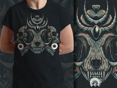 skull eye brand design fire flame illustration logo skull vector