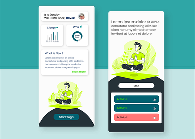 Fitness animation @adobexd @design adobe xd animation app ui ux