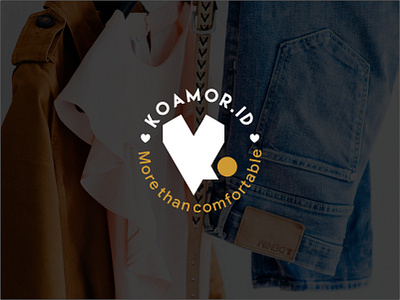 KOAMOR boutique boutique logo brand branding fashion jeans