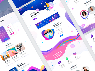 Webe Creative Agency Web Page animation app figma flat illustration typography ui vector web website